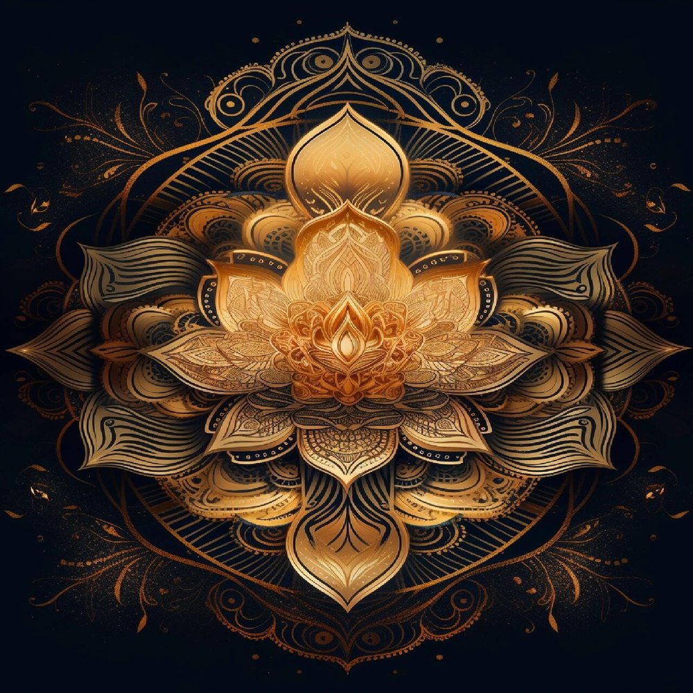 MIRONS Mandala Flower Cross-Stitch Kit, 11-Count, 50 x 70 cm