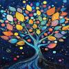 MIRONS 11CT Flower Tree Counted Cross-Stitch Kit, 40 × 50 cm view 1