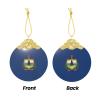 Vermont State Flag Print Clear Glass Christmas Ornament, One Size view 3