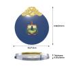 Vermont State Flag Print Clear Glass Christmas Ornament, One Size view 4