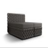 Verona Idee KONG Glamour Box Spring Bed, Bonell Mattress, 4 cm Topper, XXL Storage, 140 x 200 cm, Gray Eco-Leather view 2