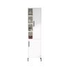 Dmora Serpens Multipurpose Cabinet, 45 x 173.6 cm, White, with Clothes Rail view 2