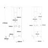Dmora Serpens Multipurpose Cabinet, 45 x 173.6 cm, White, with Clothes Rail view 3