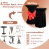 LUOZIQINX Round Cocktail Table Covers, 80 x 110 cm, Stretch Spandex Table Skirts for Weddings, Parties, Restaurants & Banquets, Gold, 3-Piece view 2