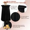 LUOZIQINX Round Cocktail Table Covers, 80 x 110 cm, Stretch Spandex Table Skirts for Weddings, Parties, Restaurants & Banquets, Gold, 3-Piece view 4