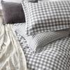 Yard Barton Vichy Check Reversible Duvet Cover Set, 100% Cotton, Gray, Single, 137 x 200 cm view 3