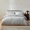 Yard Barton Vichy Check Reversible Duvet Cover Set, 100% Cotton, Gray, Single, 137 x 200 cm view 4