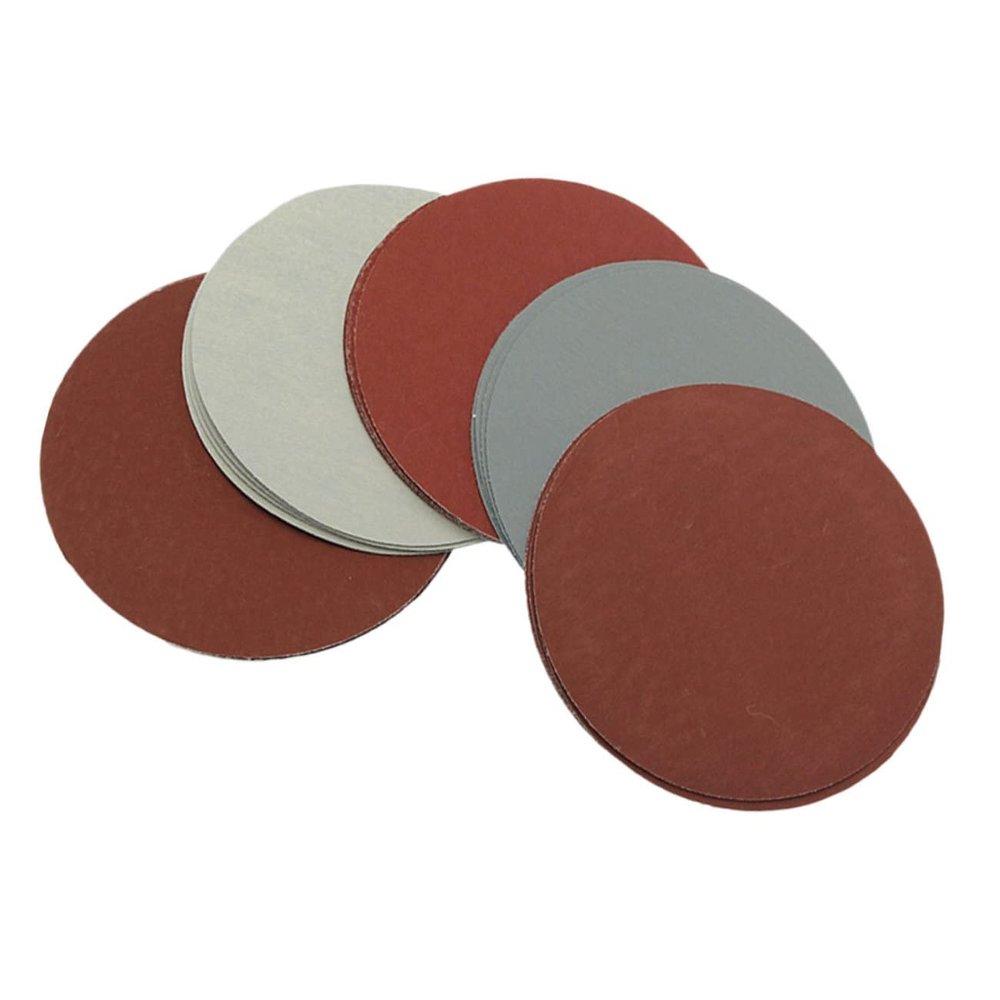 SOLUSTRE 25-Piece 5-Inch Round Aluminum Oxide Sanding Pads, Heat-Resistant Sanding Discs for Multi-Sanders and Random Orbital Sanders