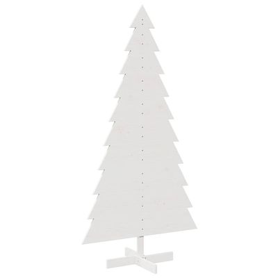 vidaXL Christmas Tree for Decorating, White, 180 cm, Solid Pine
