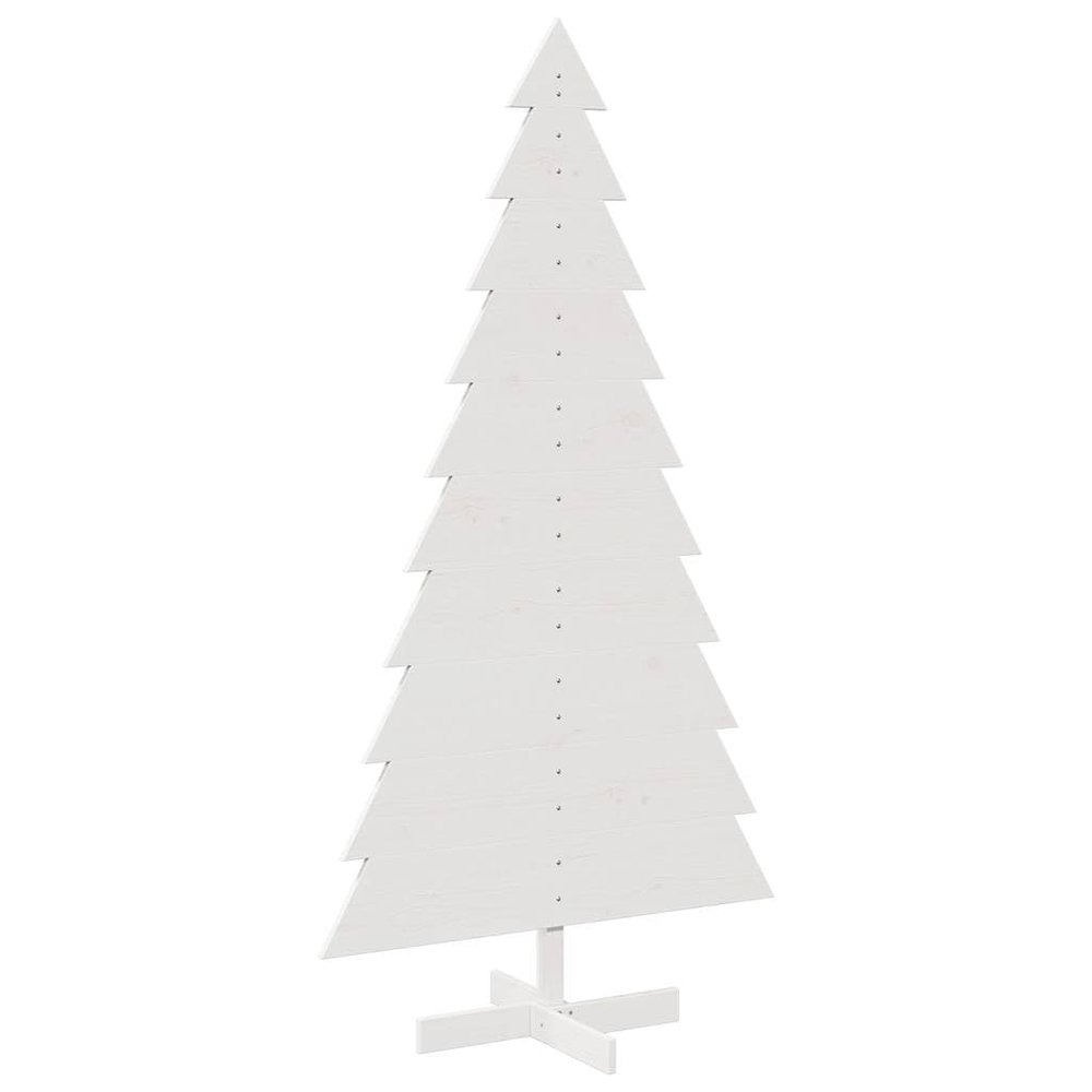 vidaXL Christmas Tree for Decorating, White, 180 cm, Solid Pine