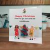 Bold & Bright Funny Christmas Cards “Mistelhoes,” Cheeky Seasonal Christmas Cards for Women and Friends, Festive Humor view 2