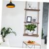 Zerodeko 3-Tier Hanging Shelf in Antique Style for Home, Large Capacity, Wall Shelf for Plants and Decor view 4