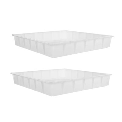 IWOWHERO 2-Piece Grass Paver Mold, PP, White, Smooth Surface, Easy Release, for Outdoor Garden Paths