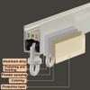 Flexible Bendable Aluminum Curtain Track for Bay Windows, White, 180 cm (2 x 90 cm) view 2