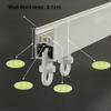 Flexible Bendable Aluminum Curtain Track for Bay Windows, White, 180 cm (2 x 90 cm) view 3