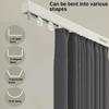 Flexible Bendable Aluminum Curtain Track for Bay Windows, White, 180 cm (2 x 90 cm) view 4