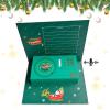 Christmas Pop-Up Card with 40-Second Recording and Playback, 3D Greeting Card, Green view 1