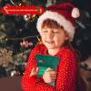 Christmas Pop-Up Card with 40-Second Recording and Playback, 3D Greeting Card, Green view 4