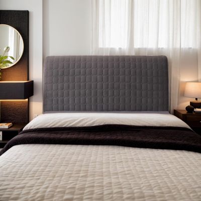 DOSYCOVUR Velvet Headboard Cover for King Size and Double Beds, Washable Stretch Cover, 240 cm