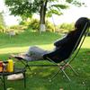 Snowflyk Portable Folding Moon Chair for Camping and Outdoor Leisure, Lightweight Aluminum Frame, Beach Chair with Fabric view 2
