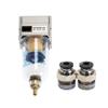 AF2000-02 Inline Water Filter Trap for Air Compressors, 1/4" with Pneumatic Fittings, RUAJOGYNVM (PC4-02-Black) view 1