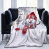 WOTDKG White Snowman Fleece Throw Blanket, 100 x 150 cm view 1