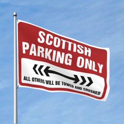 Things For Boys Room Scottish Parking Only Flag, Funny Bathroom Decor for Man Cave, 152 x 244 cm