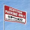 Things For Boys Room Scottish Parking Only Flag, Funny Bathroom Decor for Man Cave, 152 x 244 cm view 1