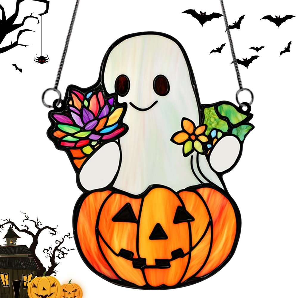 Halloween Acrylic Sun Catcher Signs, Halloween Ornament, Acrylic Window Decor
