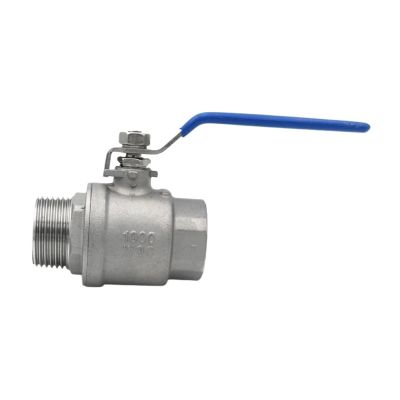 EVBELGBPZ BSP Female-to-Male Threaded SS304 Stainless Steel Two-Piece Ball Valve, 1/4" to 1-1/2" (3/8")