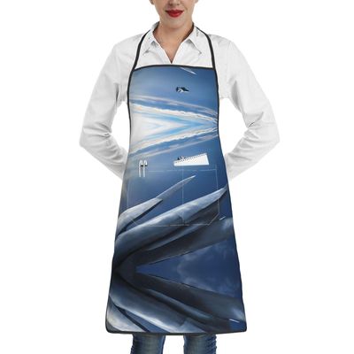 ESNAIUVCD Unisex Fighter Jets Apron for Adults, White, One Size