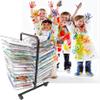 FLTRGO Mobile Art Drying Rack with Wire Shelves, Black view 4