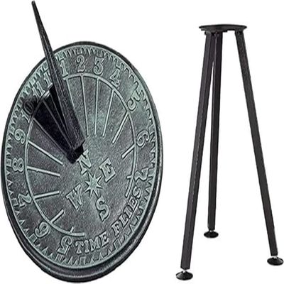 ANTIQUEMEDIEVAL Time Flies Number Sundial with Stand, Garden Gift