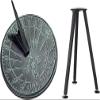 ANTIQUEMEDIEVAL Time Flies Number Sundial with Stand, Garden Gift view 1