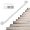Stair Handrails, 1 m, 120 cm, 1.5 m, 2 m, 250 cm, 3 m, Indoor and Outdoor Safety Handrail, Slip-Resistant Wall-Mounted Wrought-Iron Railing, White view 1