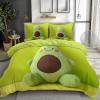 Quixora Reversible Duvet Cover Set, 240 x 220 cm, Light Olive Green, Sea Avocado Pattern view 1