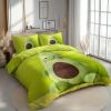 Quixora Reversible Duvet Cover Set, 240 x 220 cm, Light Olive Green, Sea Avocado Pattern view 2