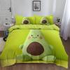 Quixora Reversible Duvet Cover Set, 240 x 220 cm, Light Olive Green, Sea Avocado Pattern view 3