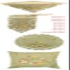Quinnyshop Easter Bunny, Easter Egg and Daffodil Embroidered Table Runner, 40 x 90 cm, Oval, Polyester, Green view 3