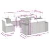 vidaXL 9-Piece Garden Sofa Set with Cushions, Beige PE Rattan view 3