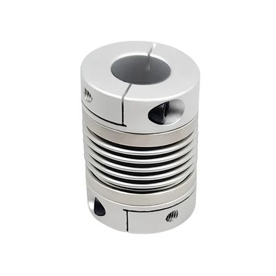 1 Pc 40 mm OD, 55 mm Length Flexible Aluminum Alloy Bellows Coupling for Stepper/Servo Motors