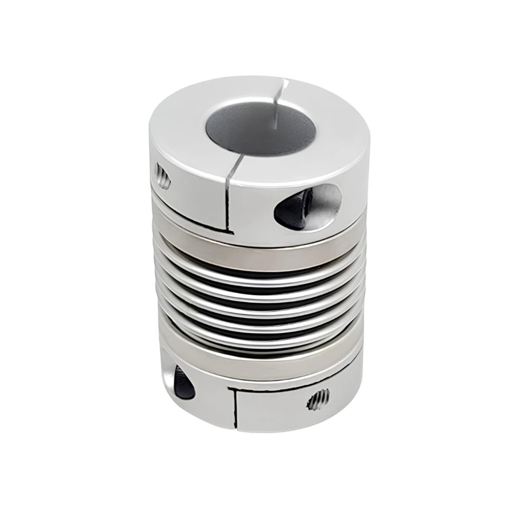 1 Pc 40 mm OD, 55 mm Length Flexible Aluminum Alloy Bellows Coupling for Stepper/Servo Motors