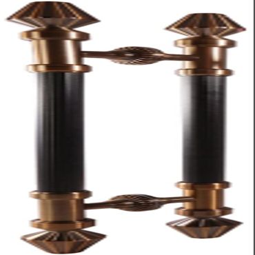 Long Double-Sided Sliding Door Handle Set, Bronze Finish, 88 cm