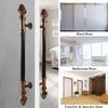 Long Double-Sided Sliding Door Handle Set, Bronze Finish, 88 cm view 3