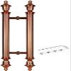 Vintage Round Rose Gold Door Handle, Double-Sided Barn Door Hardware, 3.7 cm view 1
