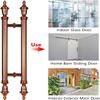 Vintage Round Rose Gold Door Handle, Double-Sided Barn Door Hardware, 3.7 cm view 3