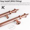 Vintage Round Rose Gold Door Handle, Double-Sided Barn Door Hardware, 3.7 cm view 4
