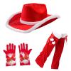 Cowboy Hat Christmas Red Outfit with Gloves view 1