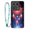 Sinyunron Case Compatible with Motorola Edge 50 Ultra, 2-in-1 Hybrid Case with Shockproof TPU and Patterned Metal Back, Colorful Lanyard, Dream Catcher view 1