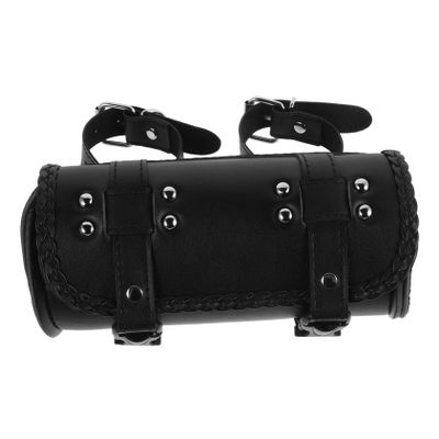 iplusmile Retro-Motorradtasche aus PU-Leder mit verstellbaren Gurten und großem Stauraum